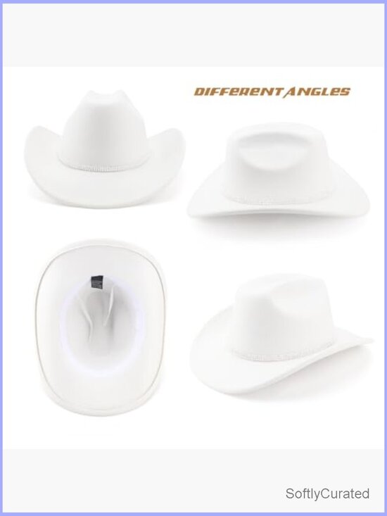Rhinestone Cowgirl Hat Classic Western Wide Brim Adjustable main image 4